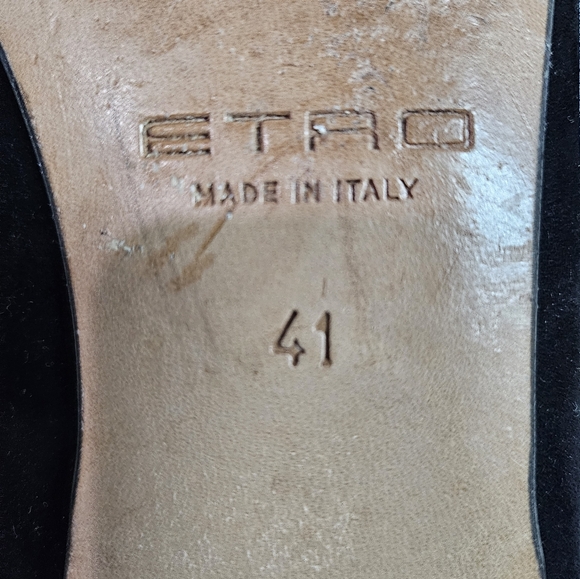 Etro Sueded Ballerina Flats Made in Italy Size 41 - Picture 5 of 6